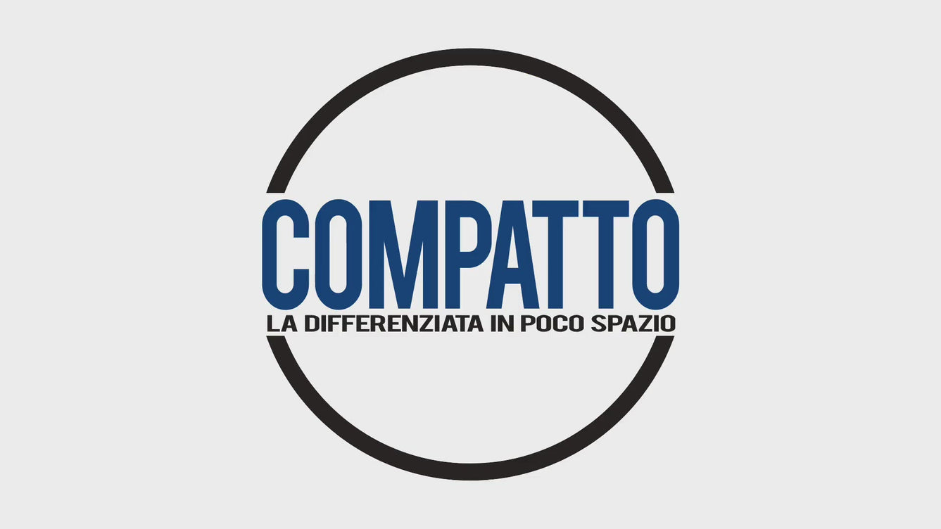 COMPATTO Cestino per la Raccolta Differenziata con 4 Separatori | Bianco | 17 Litri